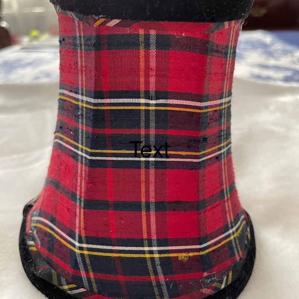Beautiful tartan silk plaid chandelier shades. Can also be used on wall sconces.